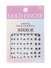 KISS GOLD FINGER NAIL ART CRYSTAL STICK-ON  JEWELS MIRROR