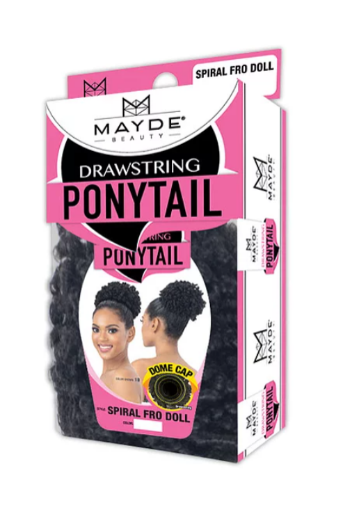 MAYDE BEAUTY SYNTHETIC DRAWSTRING PONYTAIL SPIRAL FRO DOLL