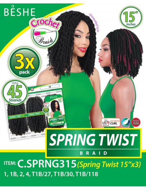 BESHE CROCHET BRAID PRE-LOOPED 3X SPRING TWIST 15 (C.SPRNG315)