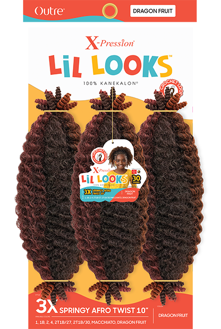 OUTRE X-PRESSION LIL LOOKS CROCHET BRAID SPRINGY AFRO TWIST 10"