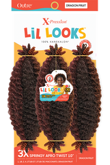 OUTRE X-PRESSION LIL LOOKS CROCHET BRAID SPRINGY AFRO TWIST 10"