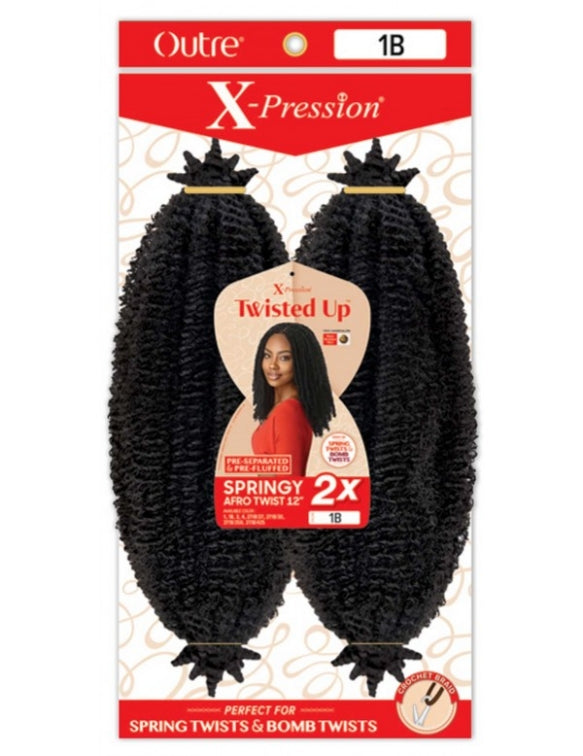 OUTRE X-PRESSION TWISTED UP CROCHET BRAID 3X SPRINGY AFRO TWIST 16"