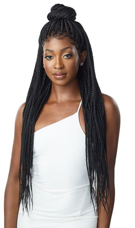 OUTRE PRE BRAIDED 13X4 LACE FRONTAL WIG KNOTLESS SQUARE PART BRAIDS