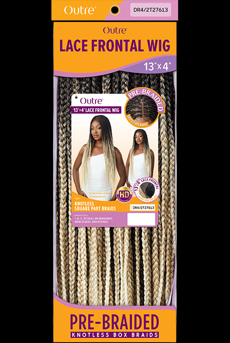 OUTRE PRE BRAIDED 13X4 LACE FRONTAL WIG KNOTLESS SQUARE PART BRAIDS