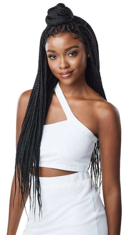 OUTRE PRE BRAIDED 13X4 LACE FRONTAL WIG KNOTLESS TRIANGLE PART BRAIDS