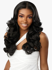 SENSATIONNEL BUTTA LACE HUMAN HAIR BLENDED HD LACE FRONT WIG VOLUME CURL 22