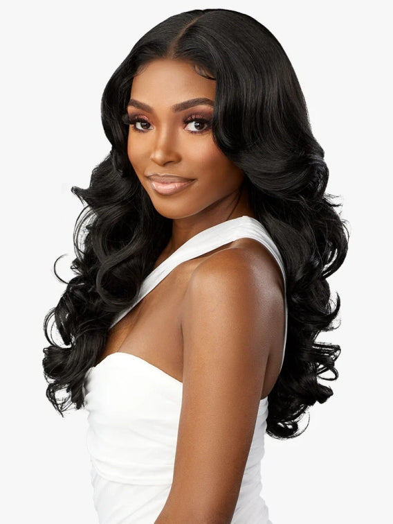 SENSATIONNEL BUTTA LACE HUMAN HAIR BLENDED HD LACE FRONT WIG VOLUME CURL 22