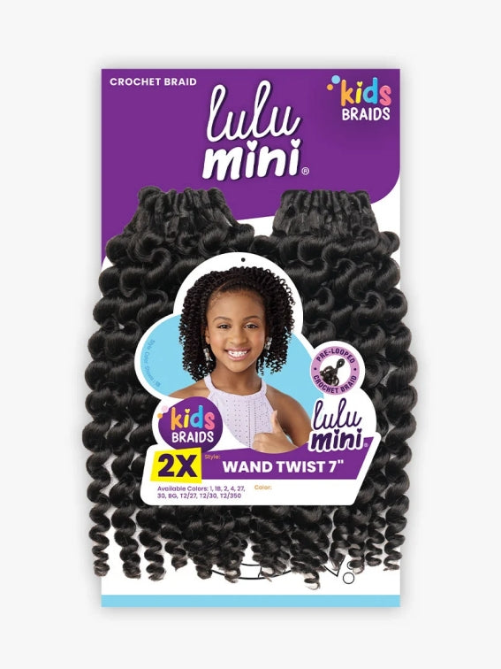 SENSATIONNEL LULU MINI KIDS 2X CROCHET BRAID WAND TWIST 7"