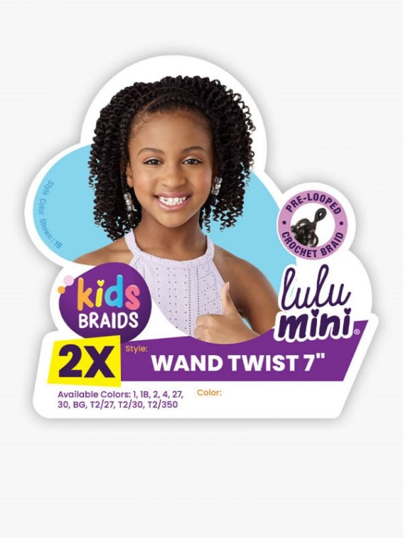 SENSATIONNEL LULU MINI KIDS 2X CROCHET BRAID WAND TWIST 7"