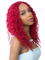 IT'S A WIG HUMAN HAIR BLENDED HD LACE FRONT WIG CRIMPY WATER WAVE 20