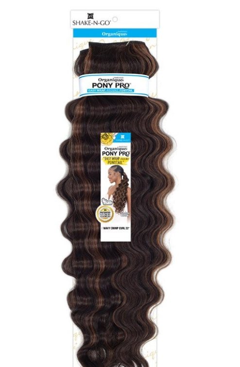 SHAKE N GO ORGANIQUE PONY PRO WAVY CRIMP CURL 22"