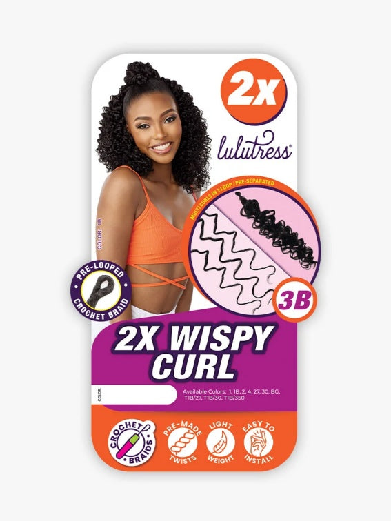 SENSATIONNEL LULUTRESS CROCHET BRAID 2X WISPY CURL 3B