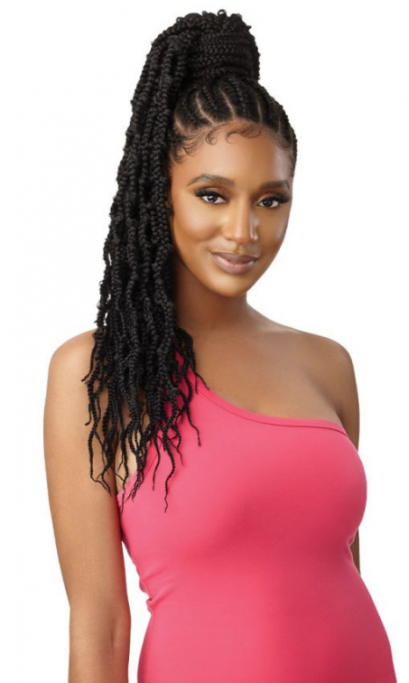 OUTRE PRETTY QUICK WRAP PONYTAIL BUTTERFLY JUNGLE WAVY BOX BRAID 24